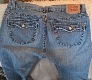 Levi's Light Blue Women's Boyfriend Jeans with Button-Flap Back Pockets